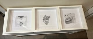 3 Marcos IKEA SANNAHED 27x27x6 Blanco