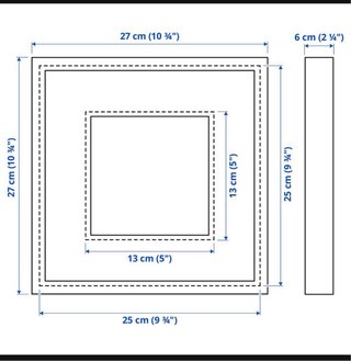 3 Marcos IKEA SANNAHED 27x27x6 Blanco