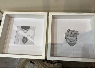 3 Marcos IKEA SANNAHED 27x27x6 Blanco