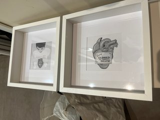 3 Marcos IKEA SANNAHED 27x27x6 Blanco