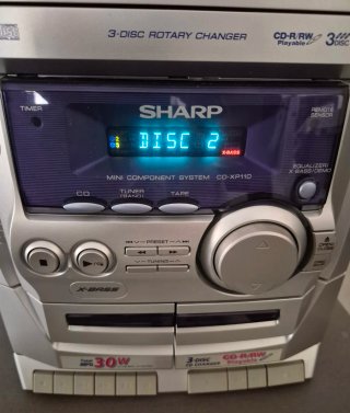 Minicadena Sharp 3 CDs Radio Cassette doble