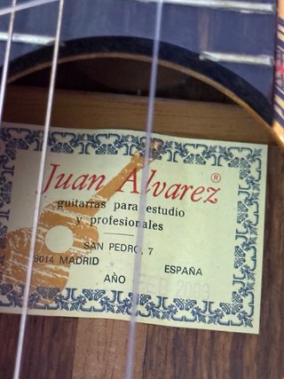 Guitarra Clásica Juan Alvarez - Año 2000