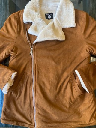 Chaqueta aviador borreguito Boohoo hombre