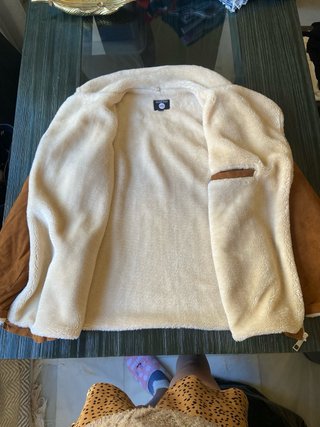 Chaqueta aviador borreguito Boohoo hombre