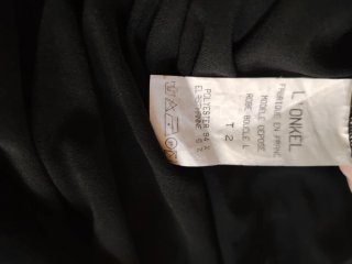 Vestido Largo Negro L'ONKEL PARIS Drapeado