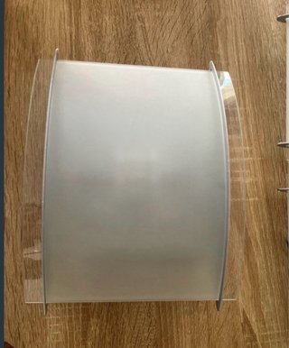 Lote de 2 lámparas de cristal y metal