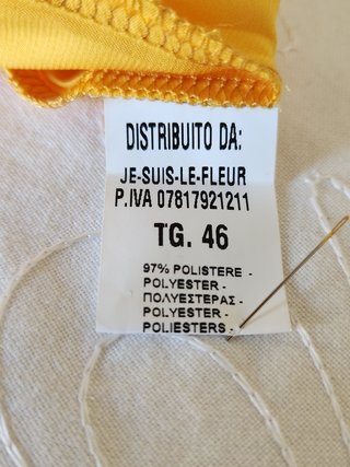 Completo estivo Pantalone giallo e Blusa Taglia XL