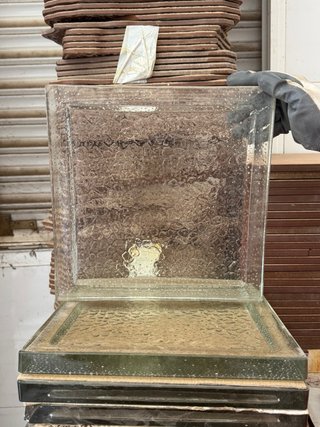 Bloque de cristal texturizado