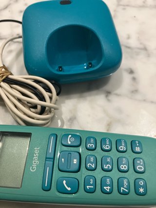 Teléfono fijo Gigaset azul/verde