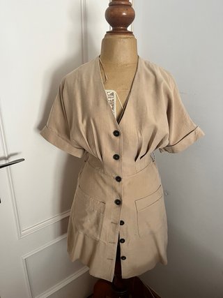 Pack 2 Vestidos Zara Talla Única Beige