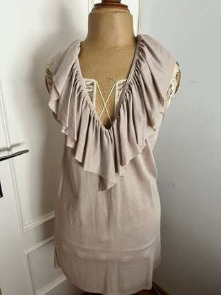 Pack 2 Vestidos Zara Talla Única Beige