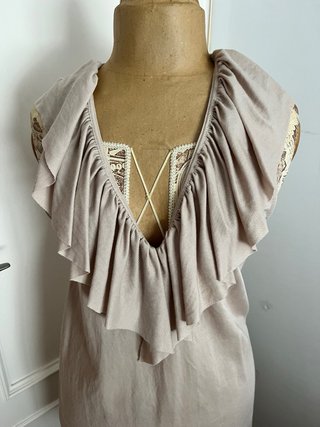 Pack 2 Vestidos Zara Talla Única Beige
