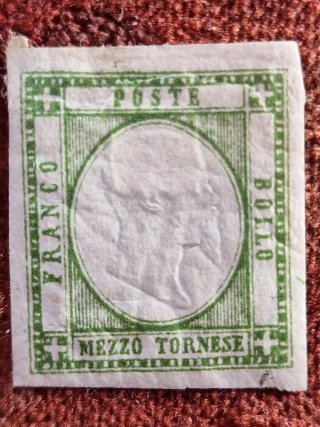 Francobollo Mezzo Tornese Verde