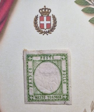 Francobollo Mezzo Tornese Verde