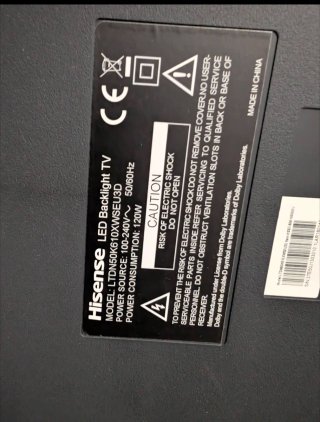 Televisión Hisense Plata de 50 pulgadas