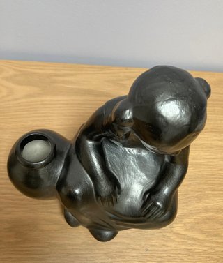 Lote 2 figuras metal plata