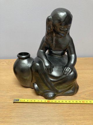 Lote 2 figuras metal plata