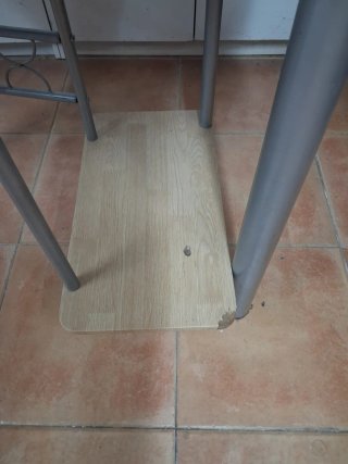 Escritorio madera y metal