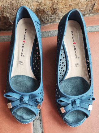 Zapatos Kiss Kriss Azul Mujer
