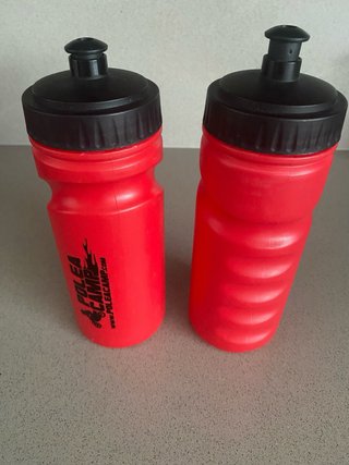 2 Bidones de Agua para Bicicleta Rojos