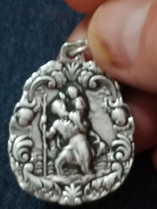 Llavero de plata San Cristóbal