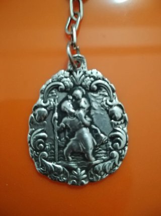 Llavero de plata San Cristóbal