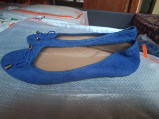Zapatos planos azules mujer