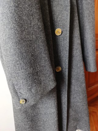 Abrigo Gris Vintage Hombre