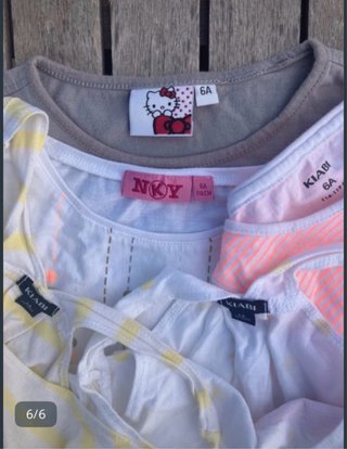 Lote 5 camisetas 6 años Kiabi