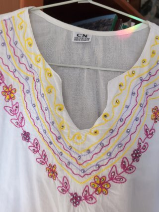 Camisa India Bordada Talla Única