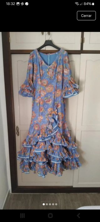Vestido Flamenco Volantes Estampado Floral