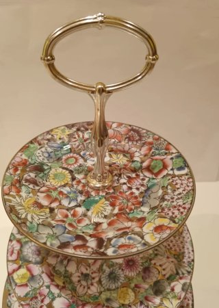 Frutero Spode Morris 3 pisos floral