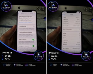 iPhone 12 64GB 74% Batería