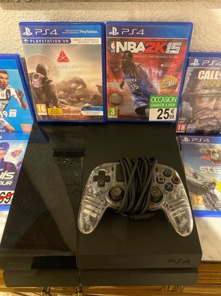 Consola PS4 (PlayStation 4) Negra + 5 Juegos
