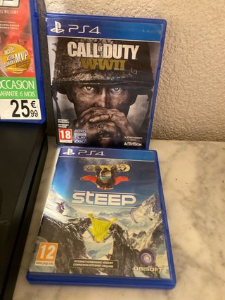 Consola PS4 (PlayStation 4) Negra + 5 Juegos
