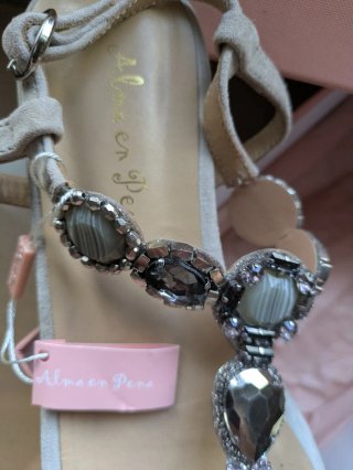Sandalias Alma en Pena T40 Joya Beige/Plata