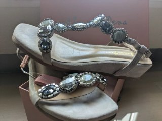 Sandalias Alma en Pena T40 Joya Beige/Plata
