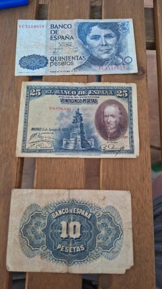 Billetes de Pesetas Banco de España (1000 y 100)