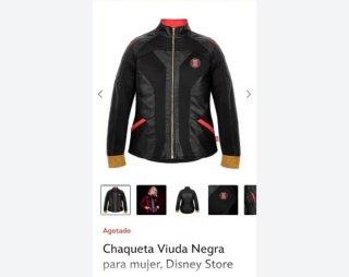 Chaqueta Disney Viuda Negra Negra/Roja