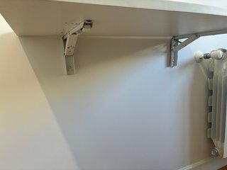 Mesa escritorio plegable madera y metal