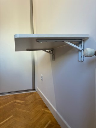 Mesa escritorio plegable madera y metal