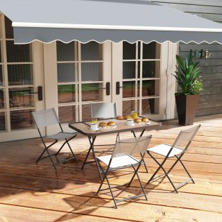 Mesa y 4 Sillas Jardín Plegables