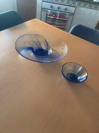 Centrotavola e ciotola in vetro Murano