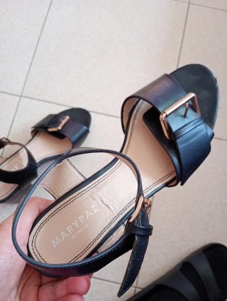 Sandalias Marypaz Talla 39 Tacón Madera