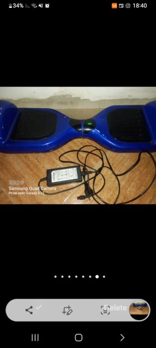 Hoverboard azul con batería y LED