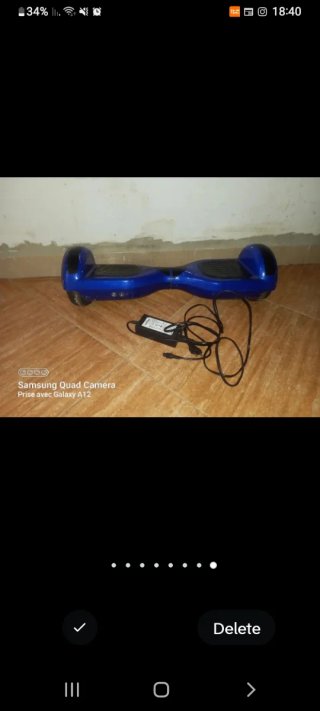 Hoverboard azul con batería y LED
