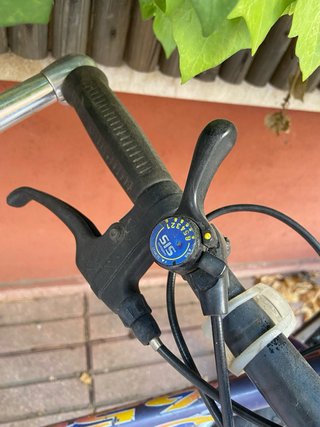 Bicicleta vintage ruedas pinchadas y solo un freno