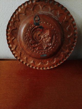 2 Platos Cobre Motivos Romanos