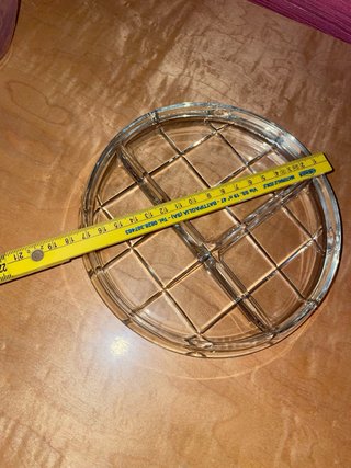 Svuotatasche in vetro con griglia