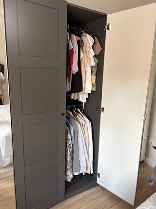 Armario Ropero Gris Madera